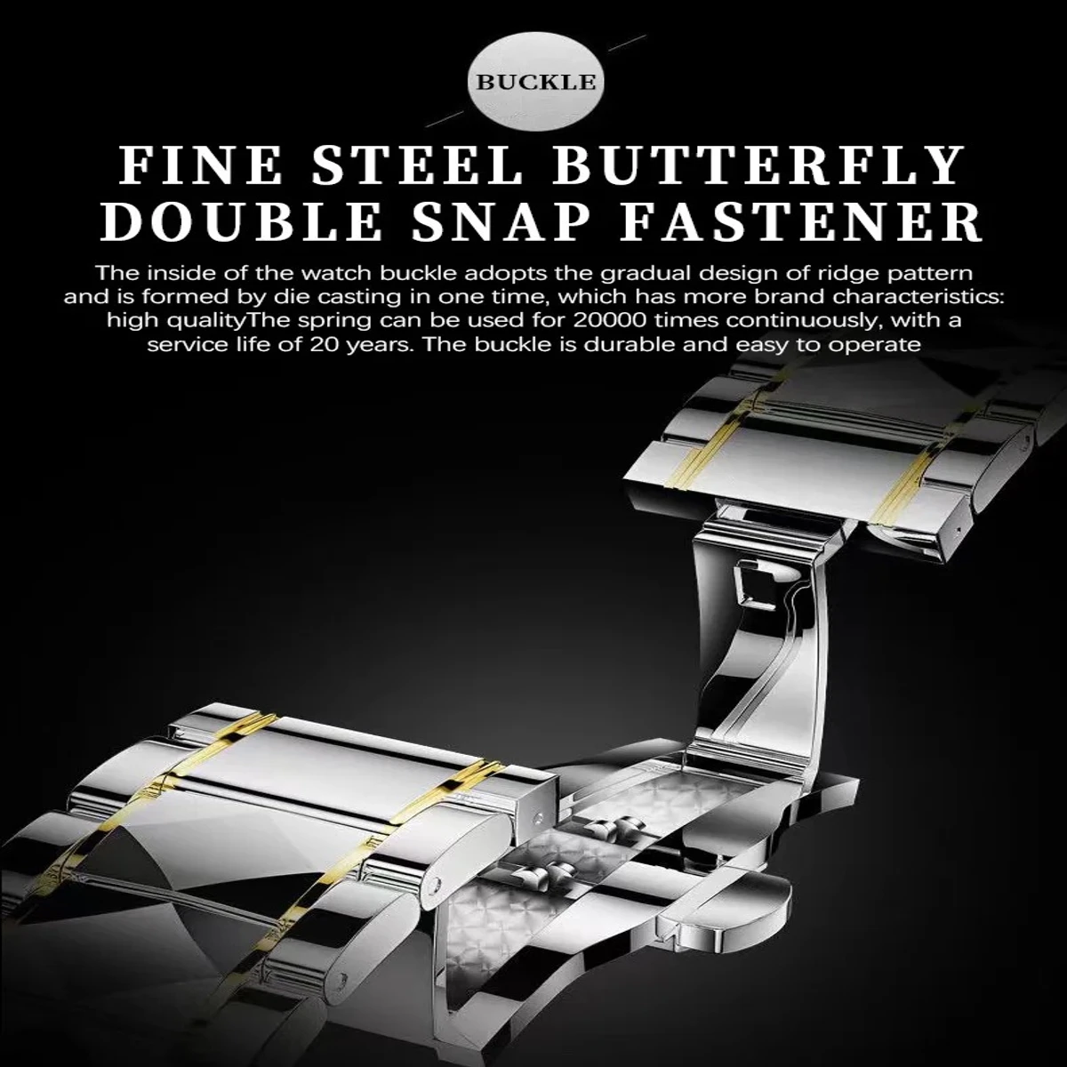 ROLE_X High Quality Original Men Clock Waterproof Luminous Date Luxury Man Watch Stainless Steel Quartz Men's Watches Male+Box- SIlver & Black